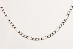 20.5 10k White Gold Figaro Chain Necklace (10.24g.)