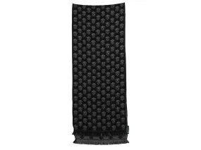 Alexander McQueen Black and Gray Reversible Skull Scarf