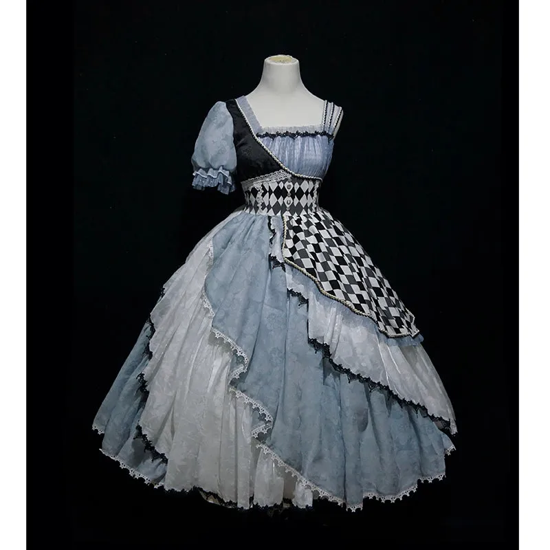 Alice In Wonderland Asymmetrical Retro Lolita Dress MK19189