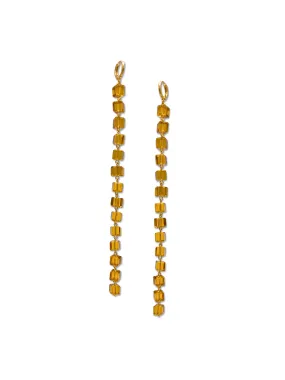 Amber Building Block Drop Earrings