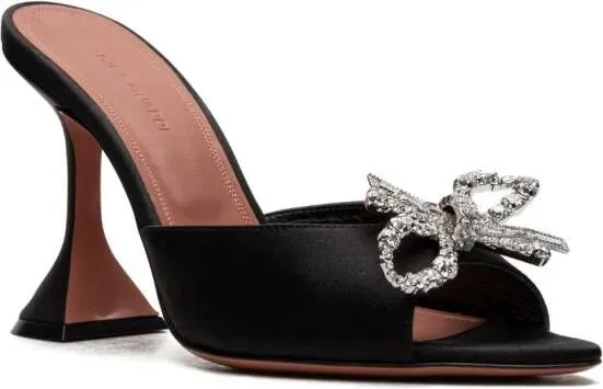 Amina Muaddi Rosie 95mm crystal-embellished sandals Black