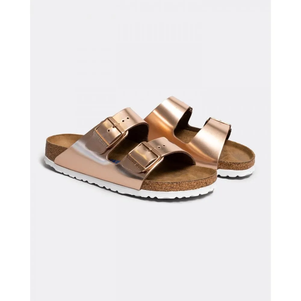 Arizona Soft Footbed Natural Leather Womens Sandals