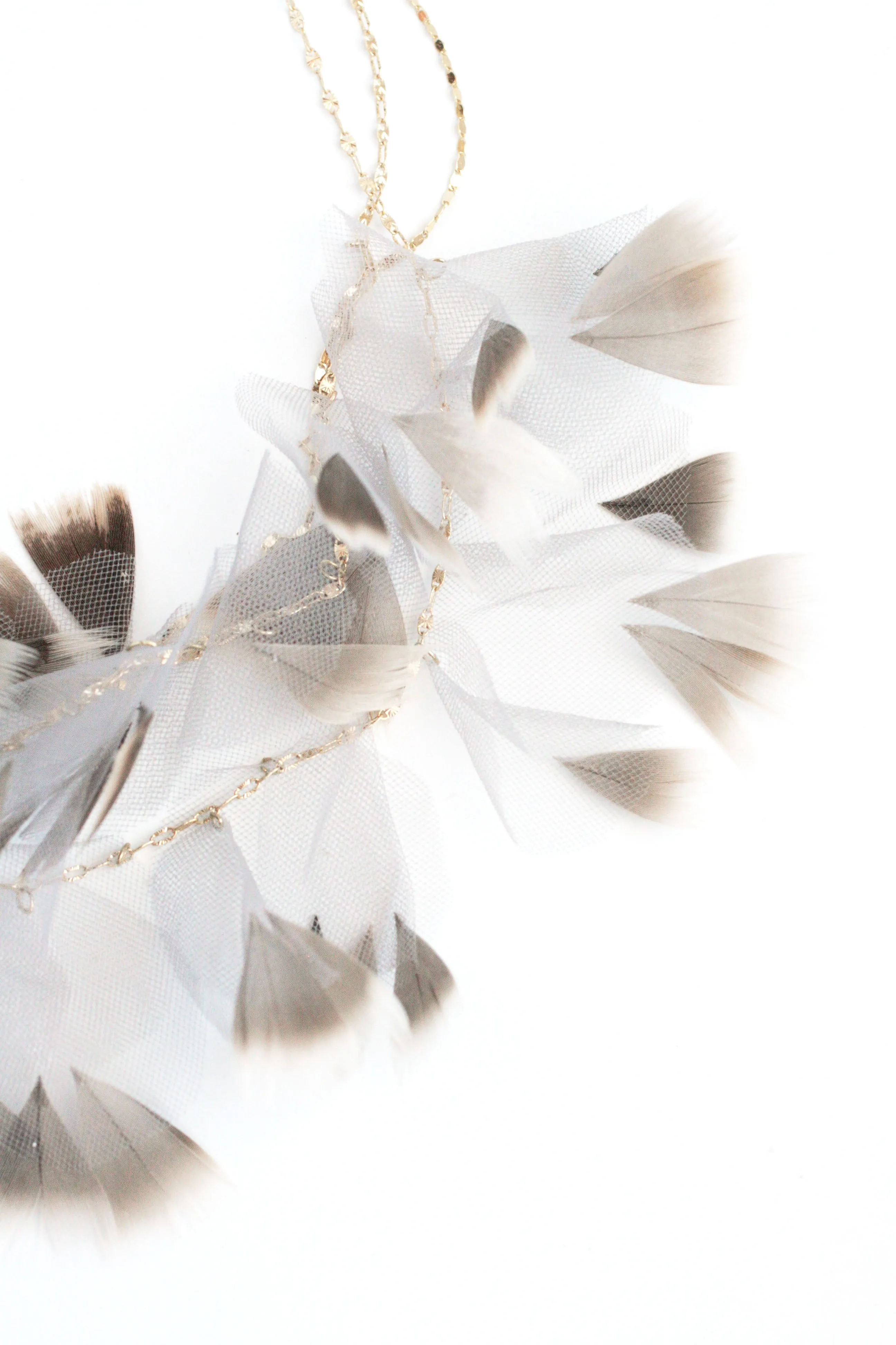 Ballerina Tulle Feather Necklace