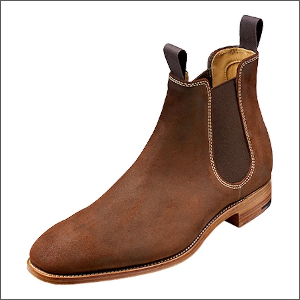 Barker Mansfield Brown Waxy Suede Boot^