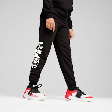 Basketball Blueprint Pants - Boys 8-16 years | PUMA Black | PUMA Winter Layers | PUMA 