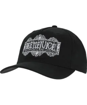 Beetlejuice Men's Movie Logo Black Snapback Hat