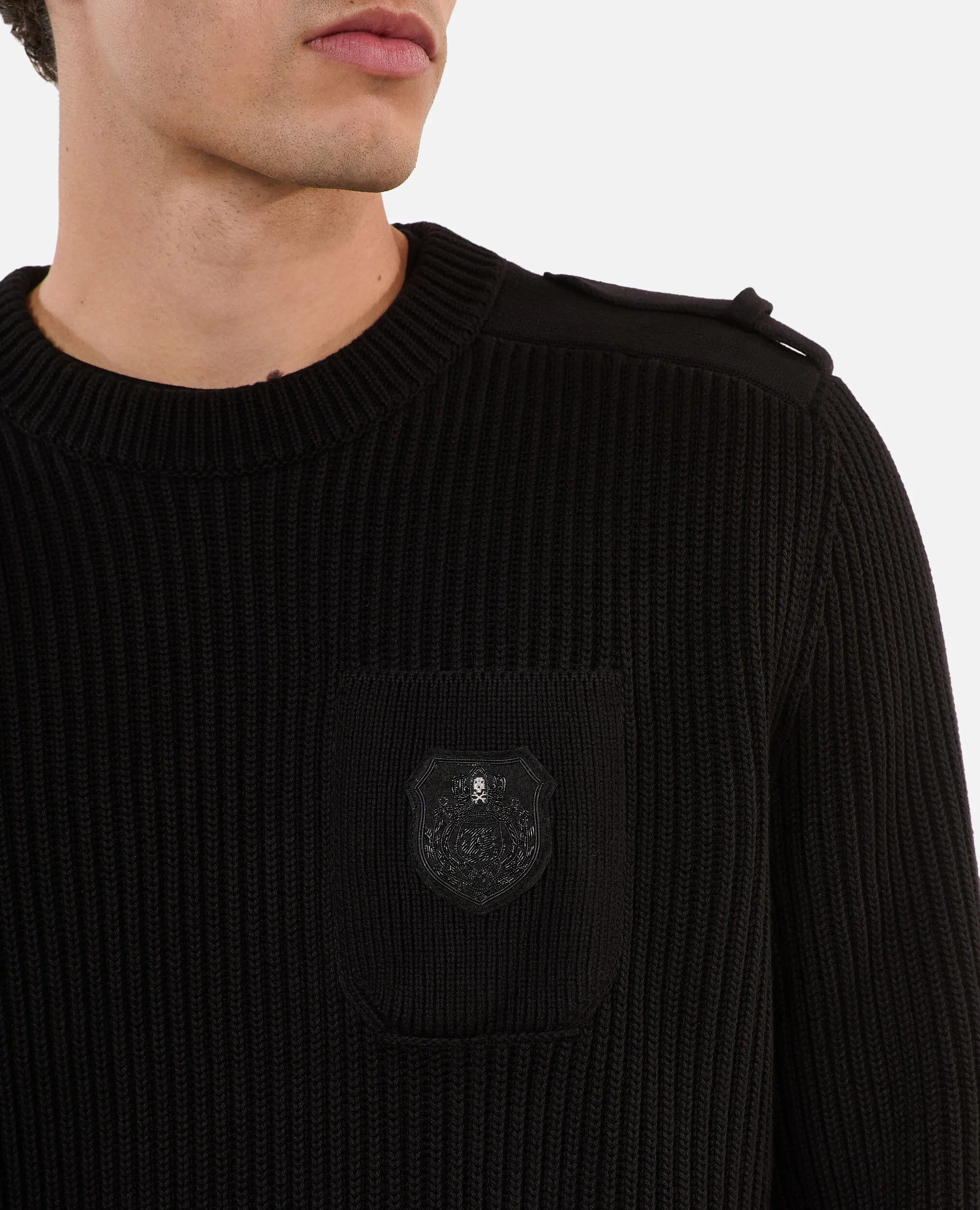 Black cotton sweater