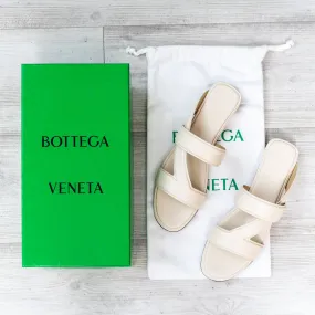 Bottega Veneta  Vienna Cream Slider Sandals