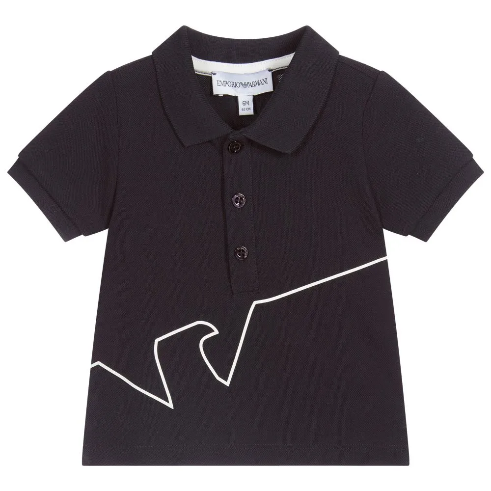 Boys Blue Logo Polo Shirt 