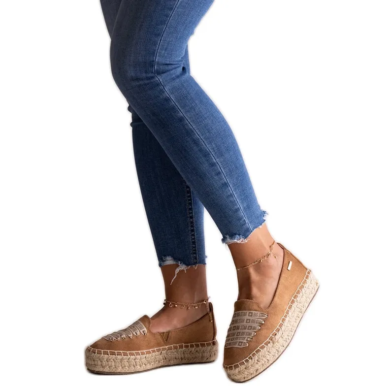 Brown espadrilles Big Star JJ274892