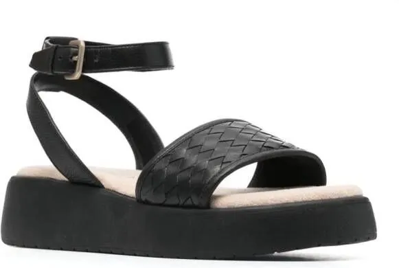 Bugatti 45mm Kya interwoven leather sandals Black