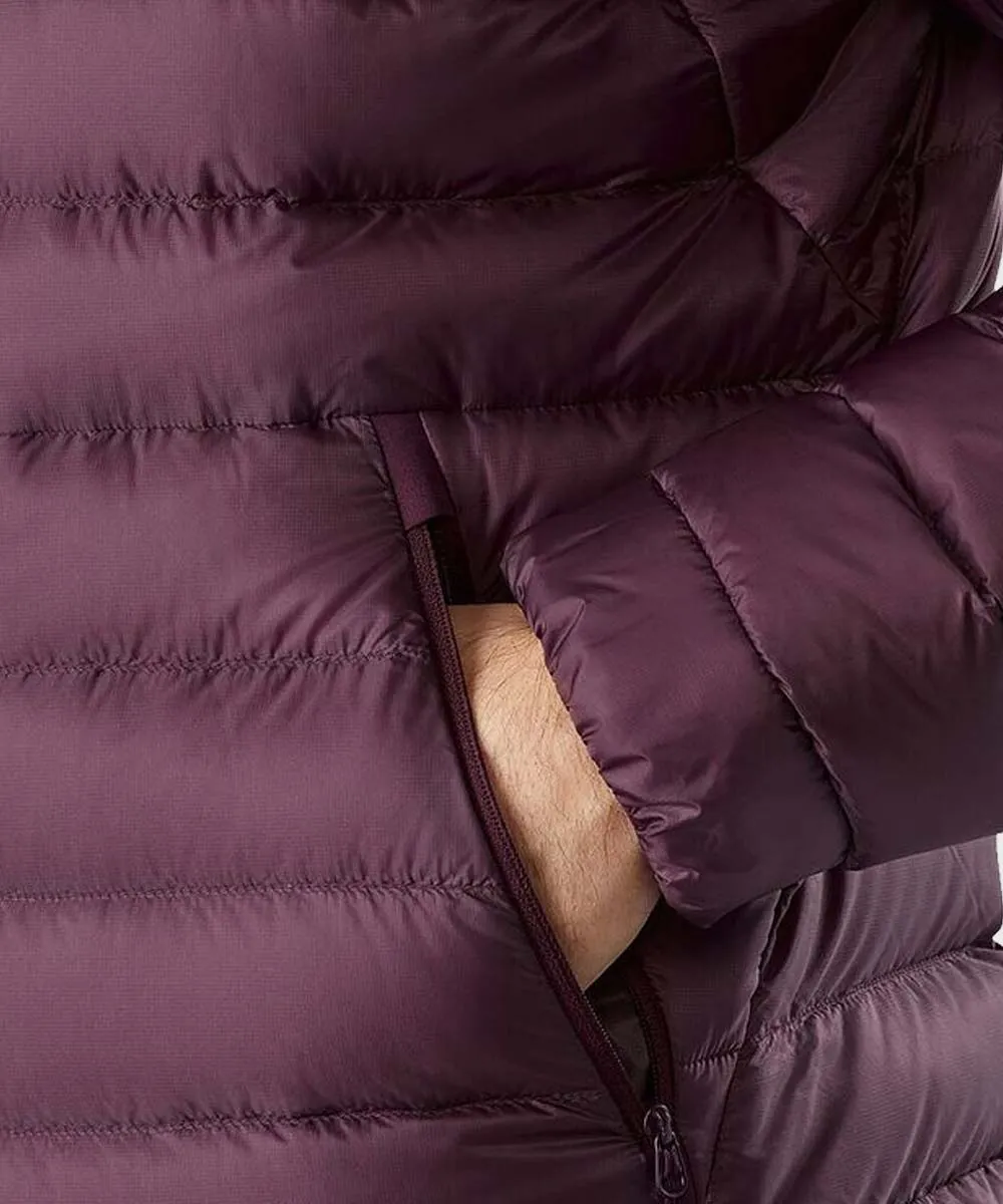 Burgundy Hooded Down Jacket | Winter Burgundy Puffer Jacket