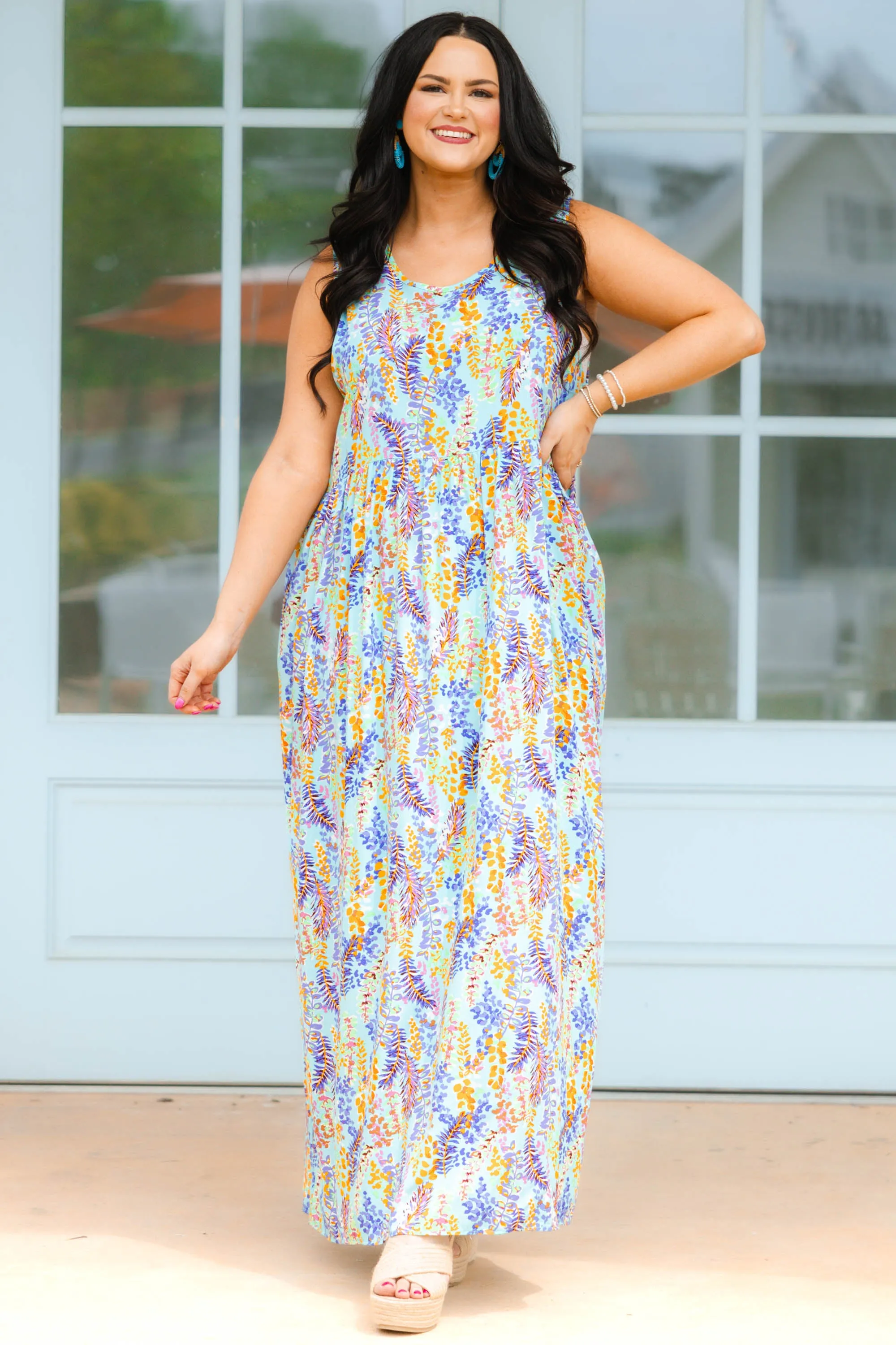 Can You Keep A Secret Maxi Dress, Aqua Mint