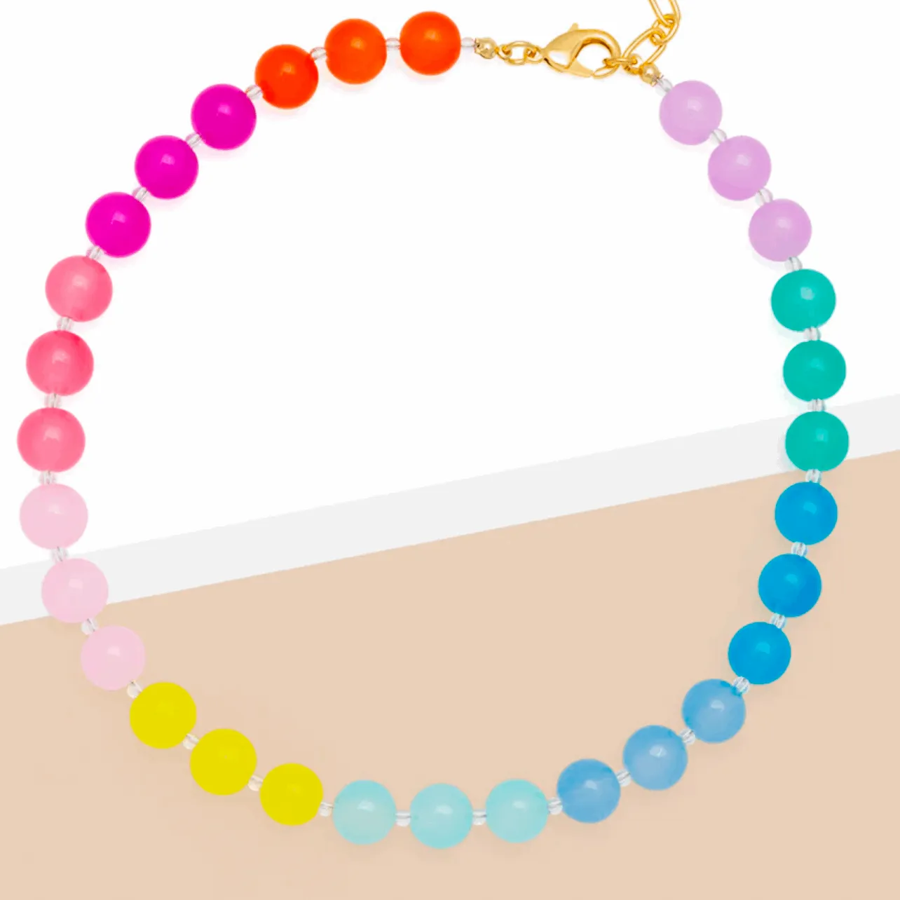 ‘Cara’ Multicolor Glass Bead Necklace