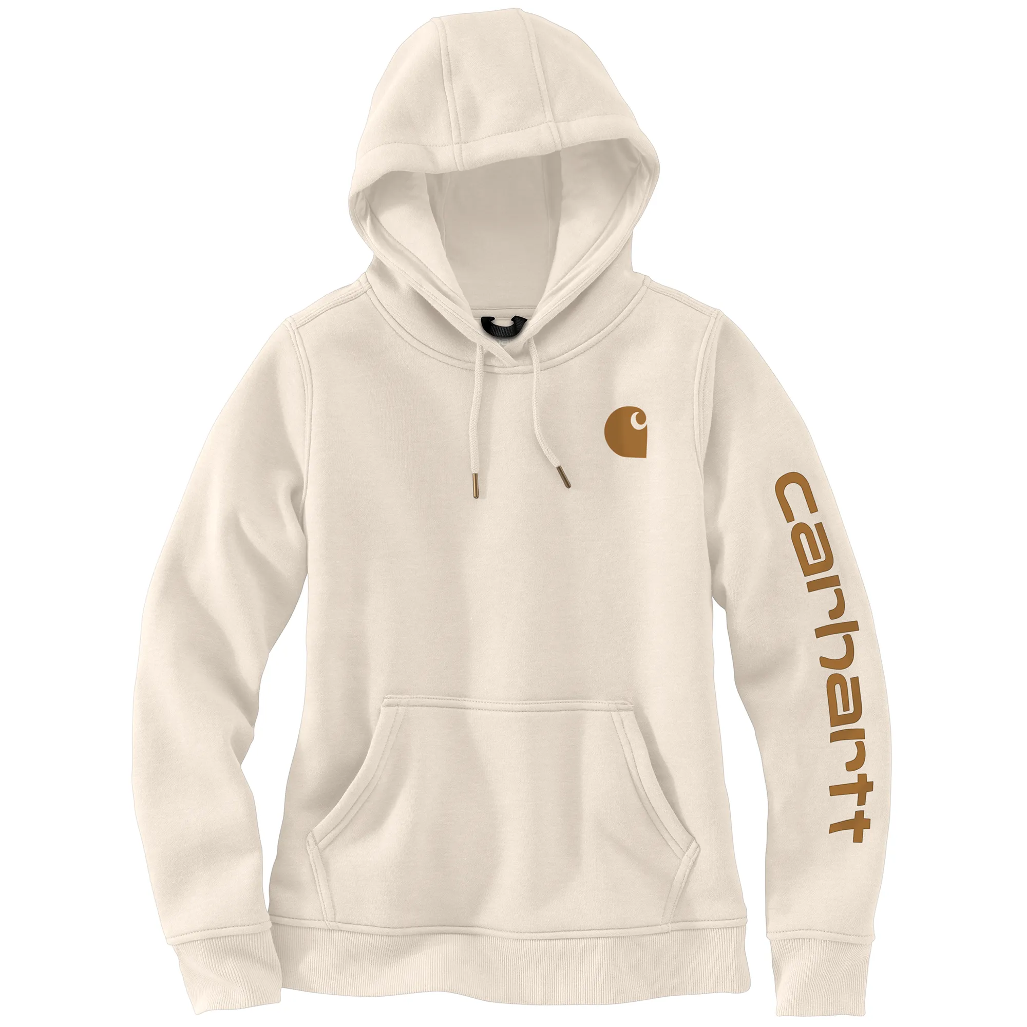 Carhartt Women's Clarksburg Graphic Sleeve Hoodie_Malt/Carhartt Brown