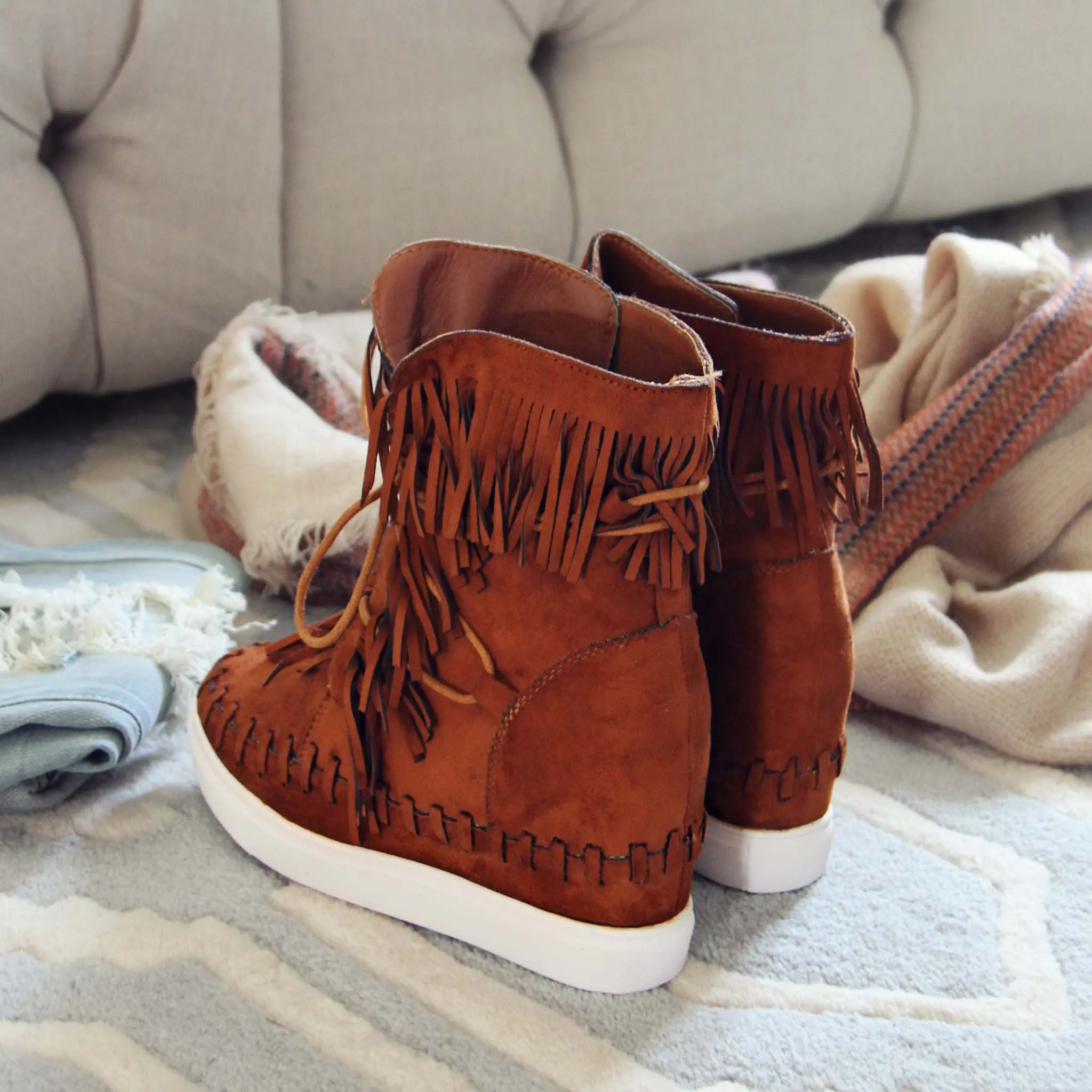 Cedar Fringe Booties