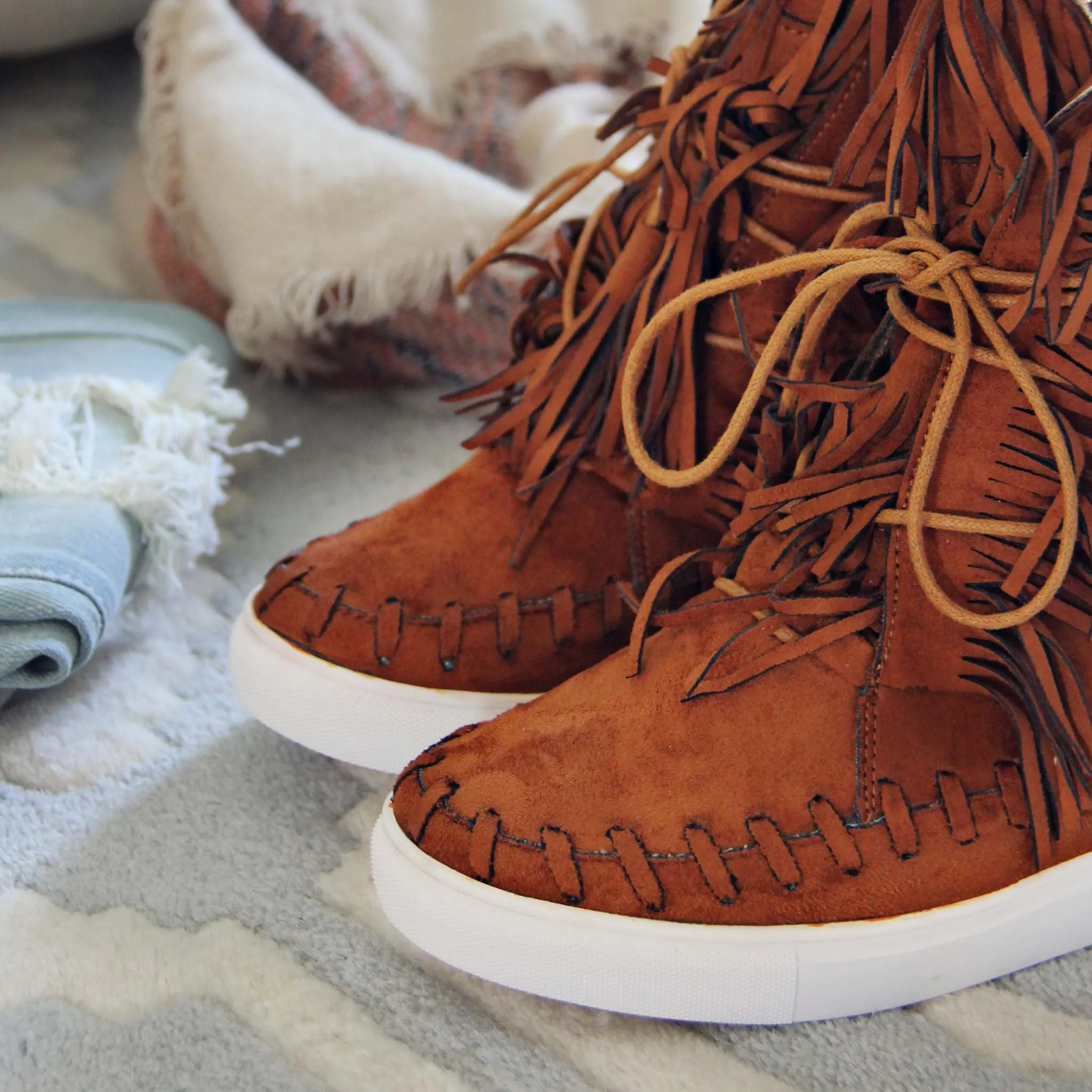 Cedar Fringe Booties