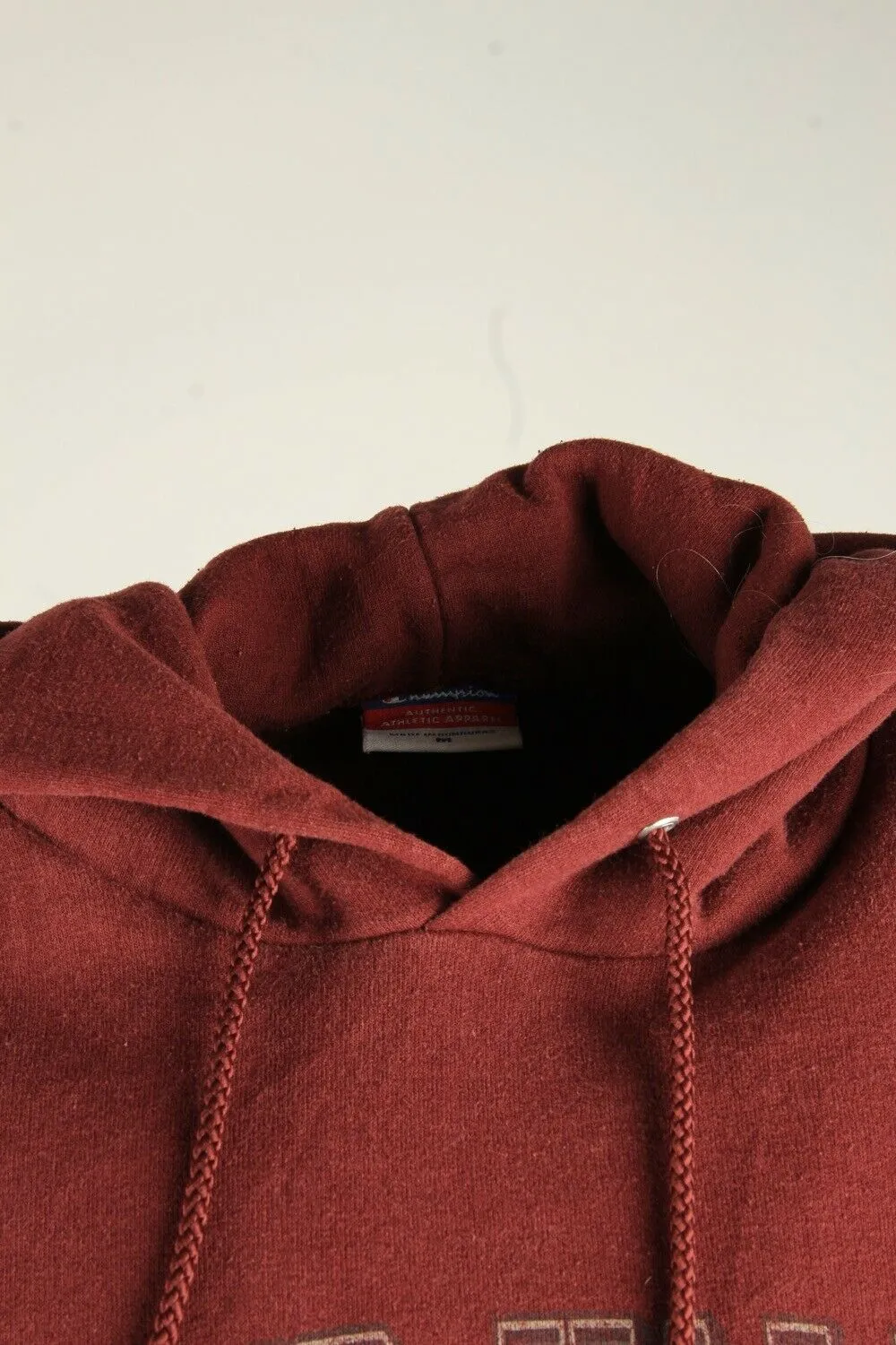 Champion Hoodies College Style Crew Neck Sports Retro Burgundy Size M - Pepper Tree London