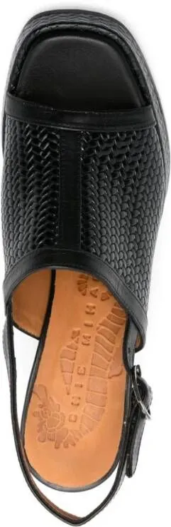 Chie Mihara 85mm Zimi interwoven leather sandals Black