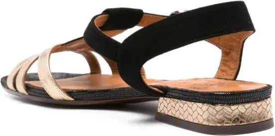 Chie Mihara Tiana suede flat sandals Black