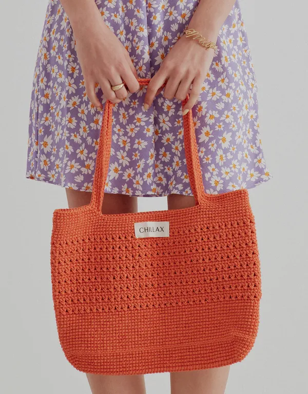 Chillax Paradise Crochet Bag - Orange