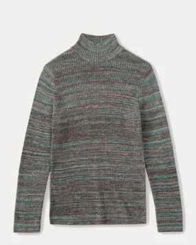 Closed - Wool & Cotton Sweater - Funnel Neck - Glazed Green