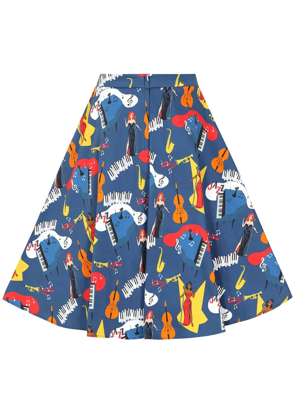 Collectif Matilde Jazz 50's Swing Skirt Multi