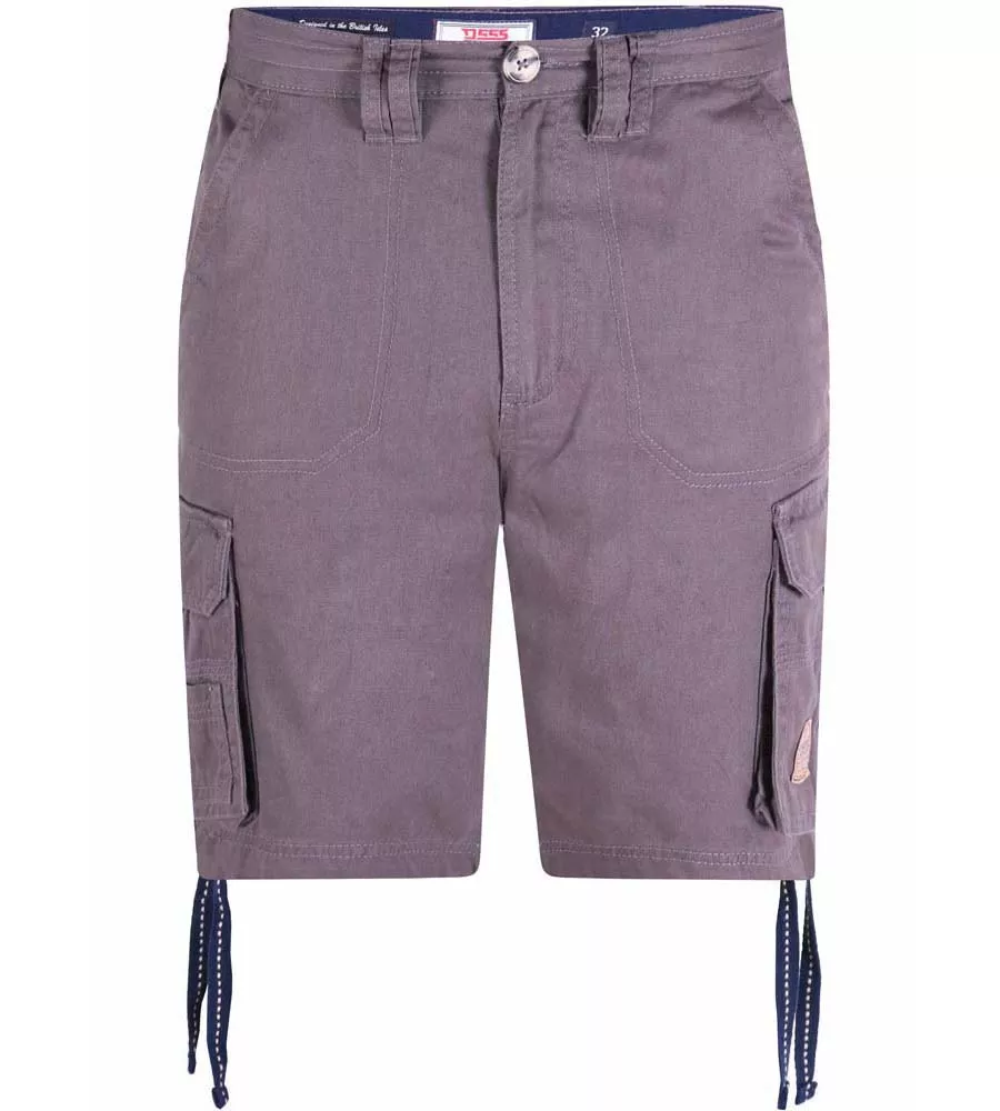 D555 Mens Grey Cargo Shorts (FLETCHER 1)