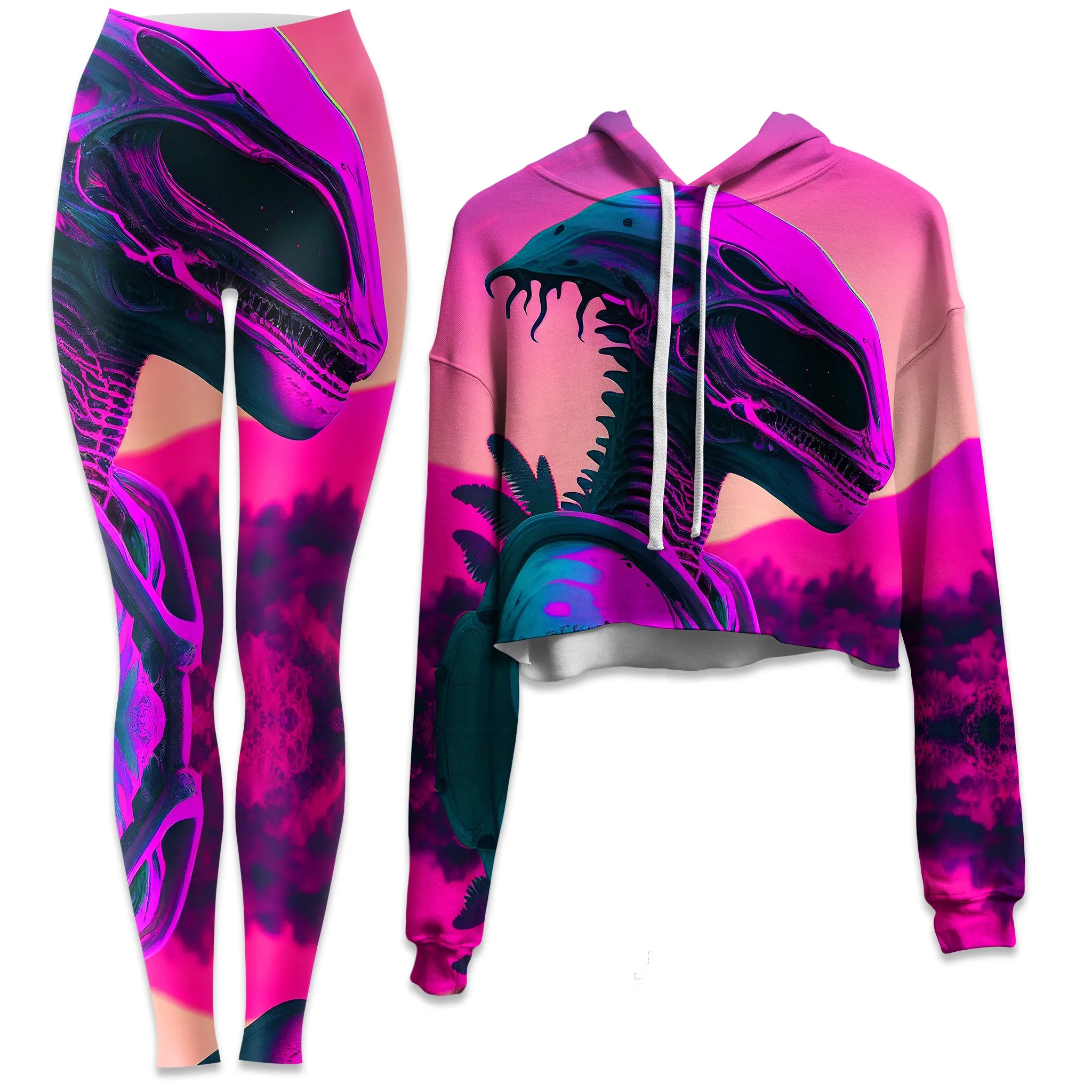 Dawn of a New Age Crop Hoodie and Leggings Combo