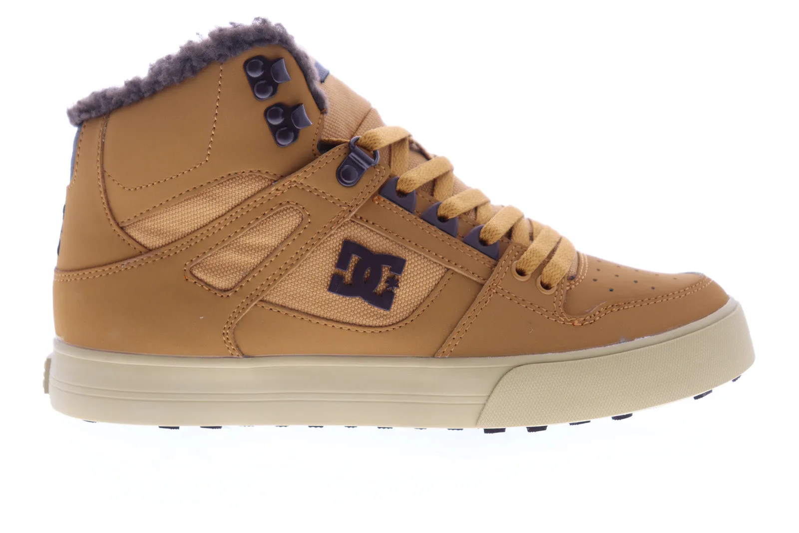 DC Pure HT WC SE ADYS400047 Mens Brown Nubuck Leather Skate Sneakers Shoes