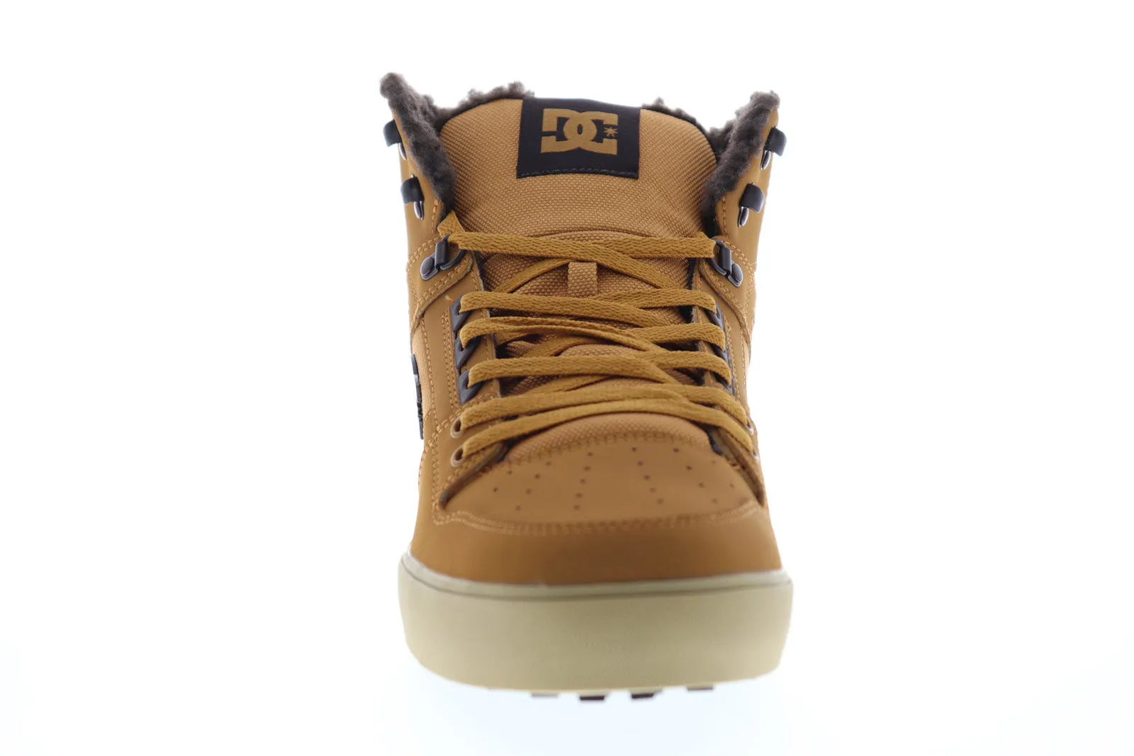 DC Pure HT WC SE ADYS400047 Mens Brown Nubuck Leather Skate Sneakers Shoes