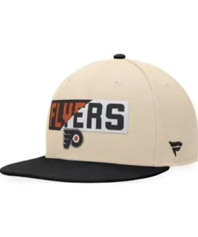 Fanatics Men's NHL Fanatics Cream/Black Philadelphia Flyers Goalaso Snapback Hat