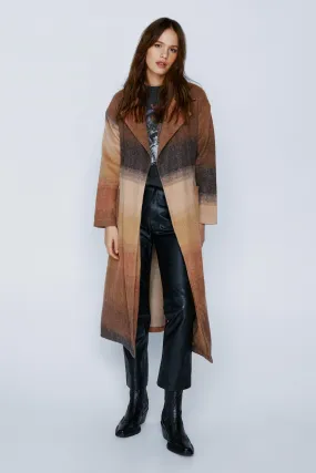 Faux Wool Long Line Desert Coat