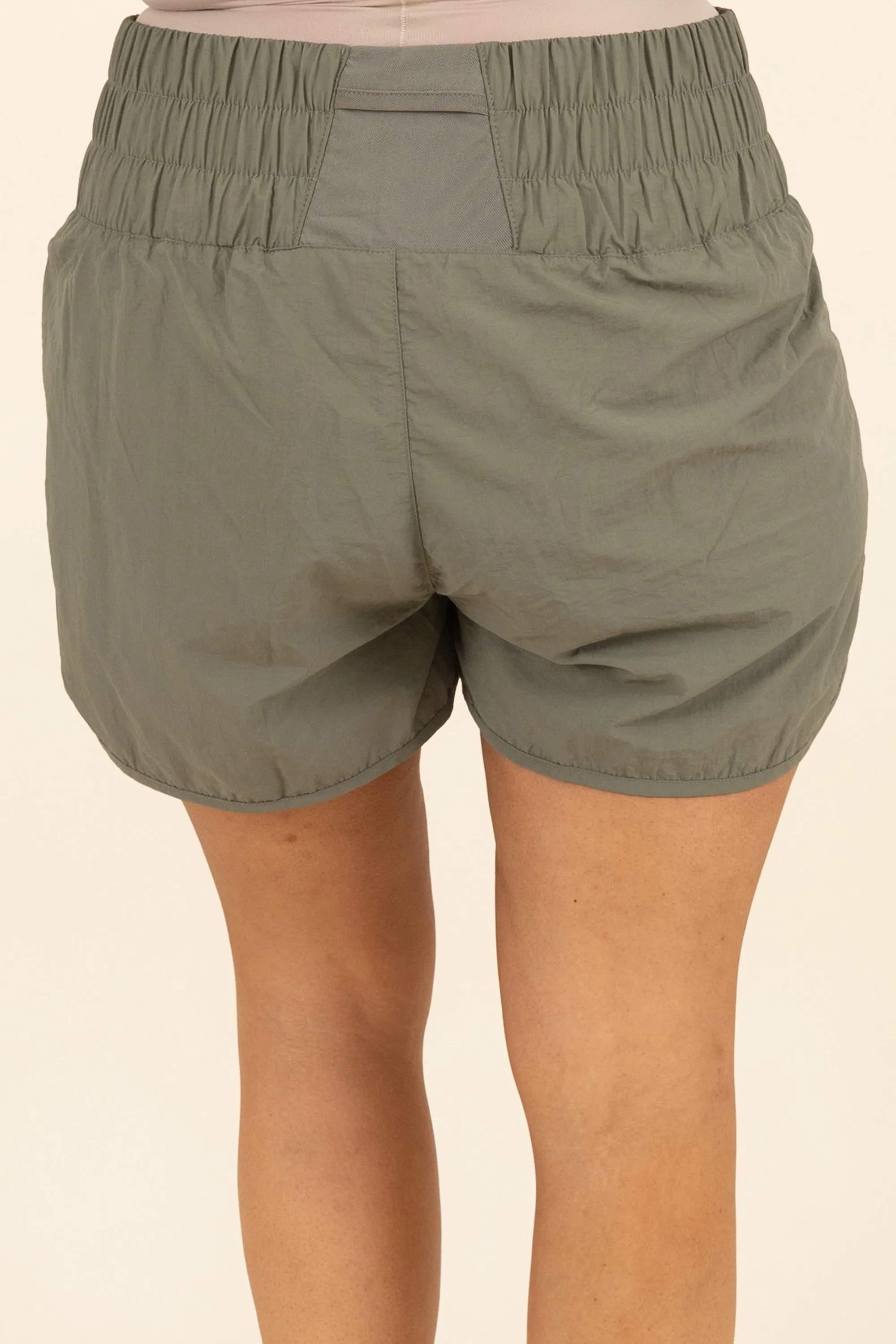 Feeling Motivated Shorts, Light Olive