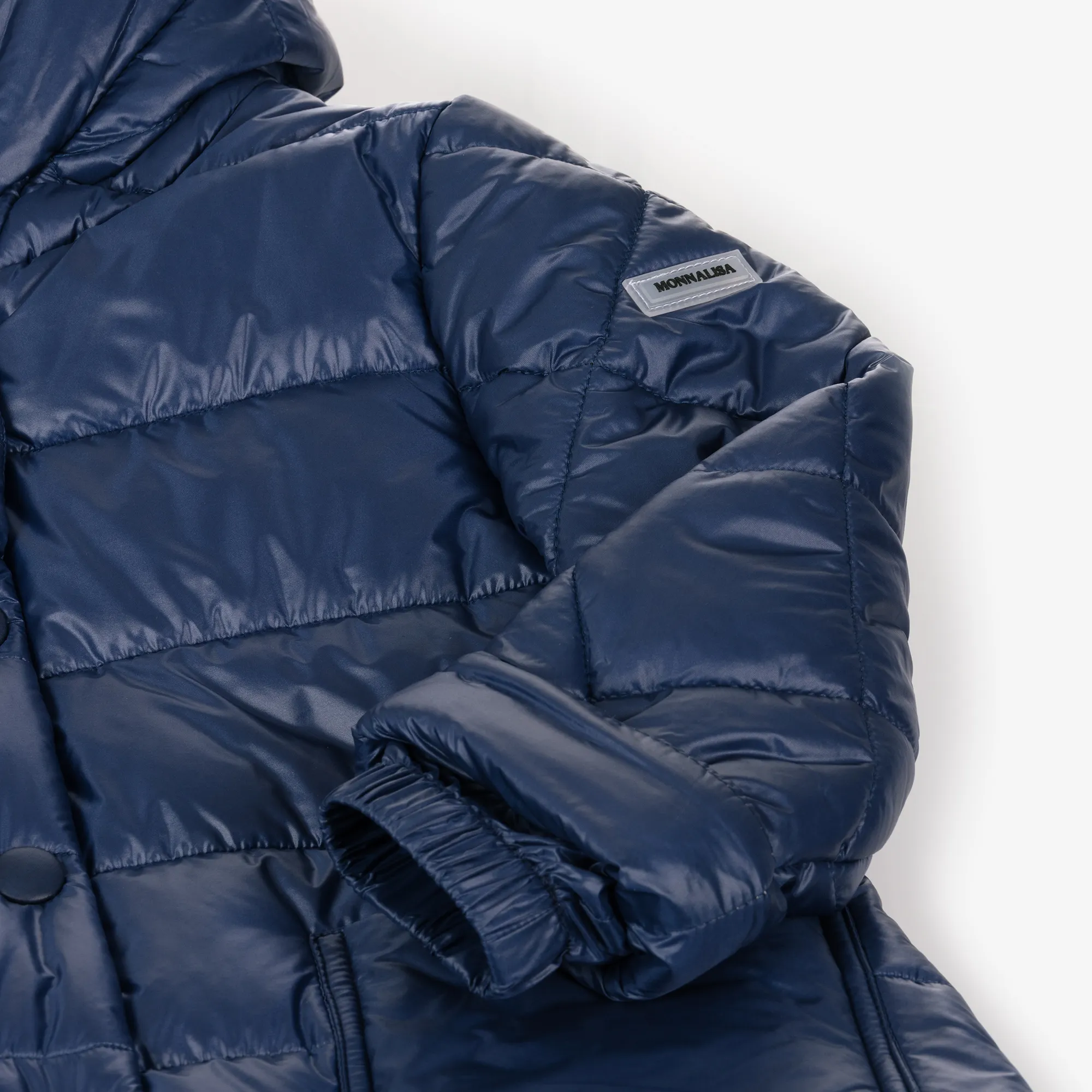 Girls Navy Blue Quilted Puffer Coat