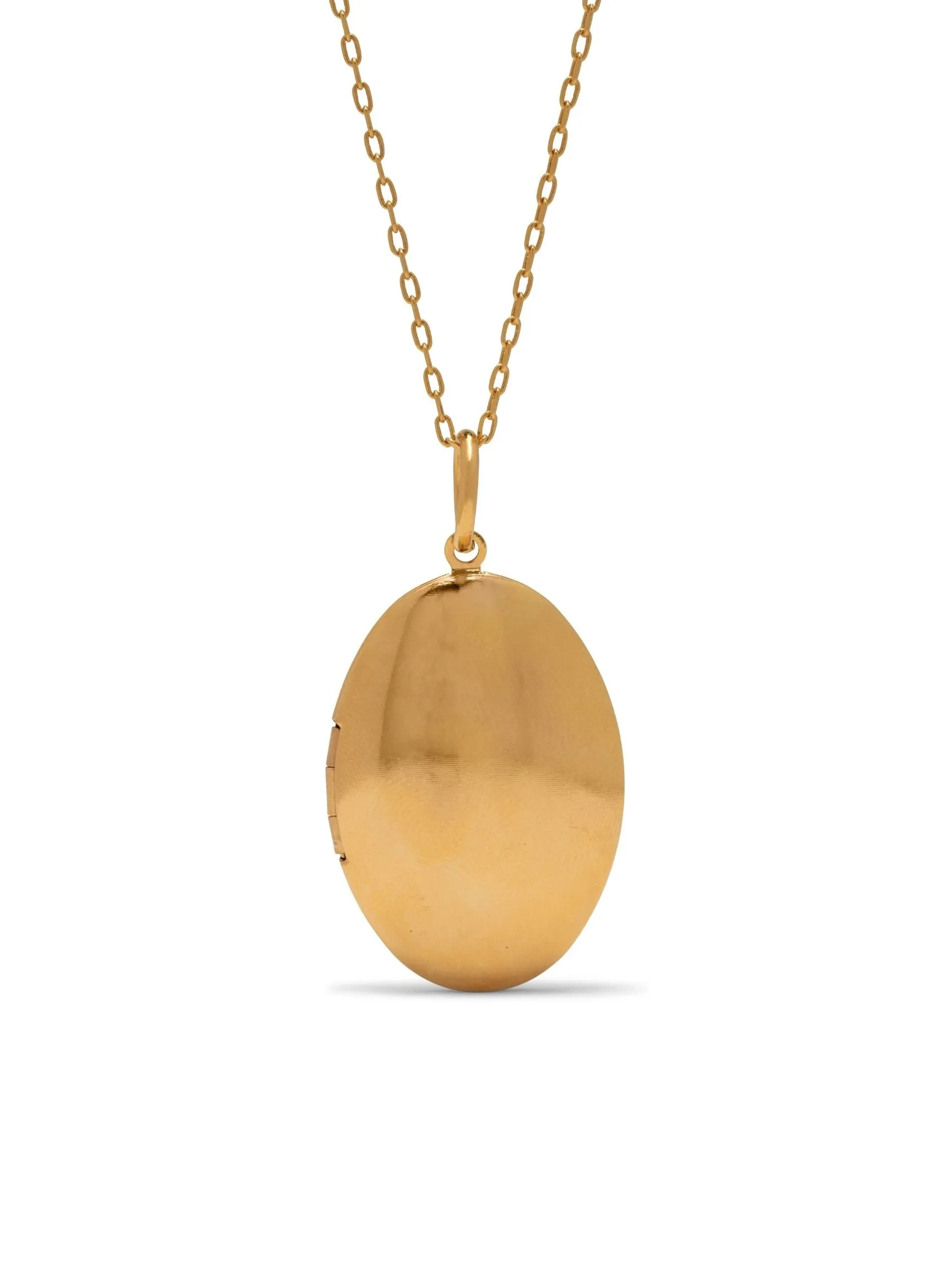 Gold Smooth Necklace Pendant Locket