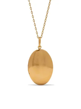 Gold Smooth Necklace Pendant Locket