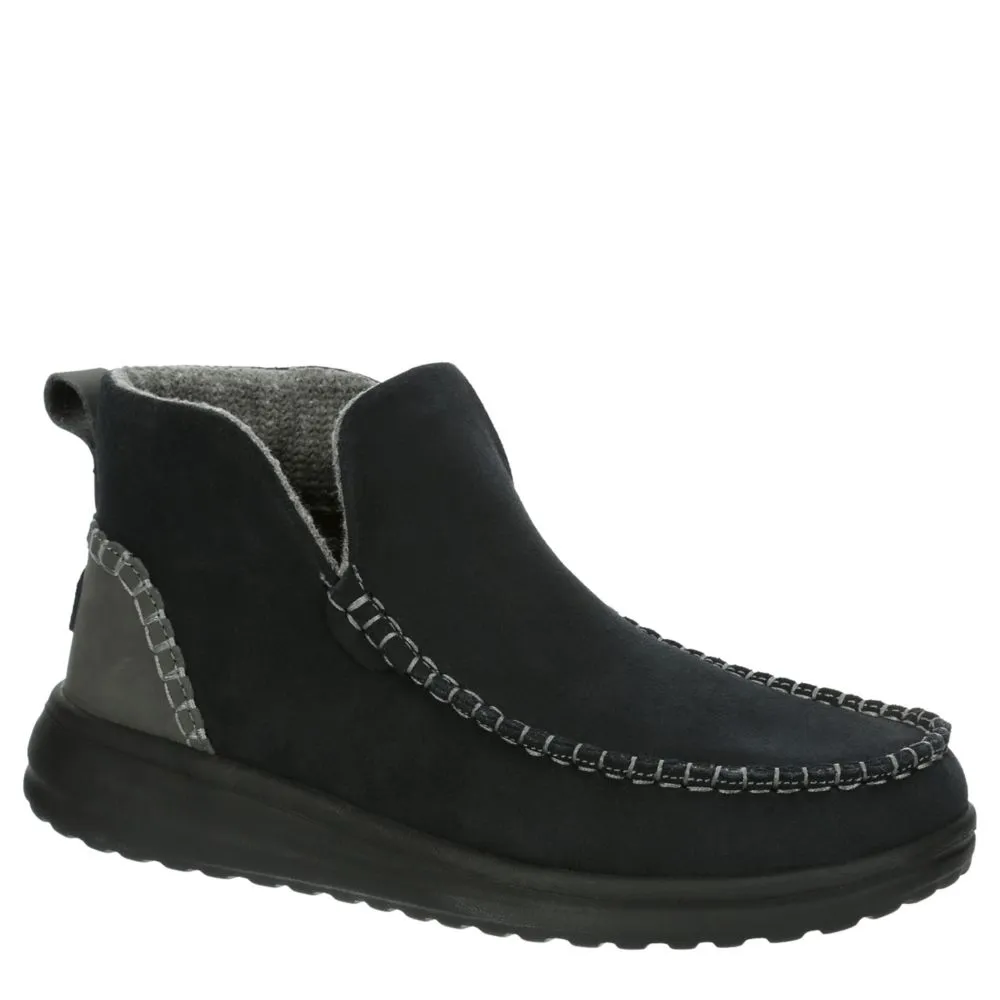 HEYDUDE  WOMENS DENNY SUEDE SLIP ON SNEAKER BOOT