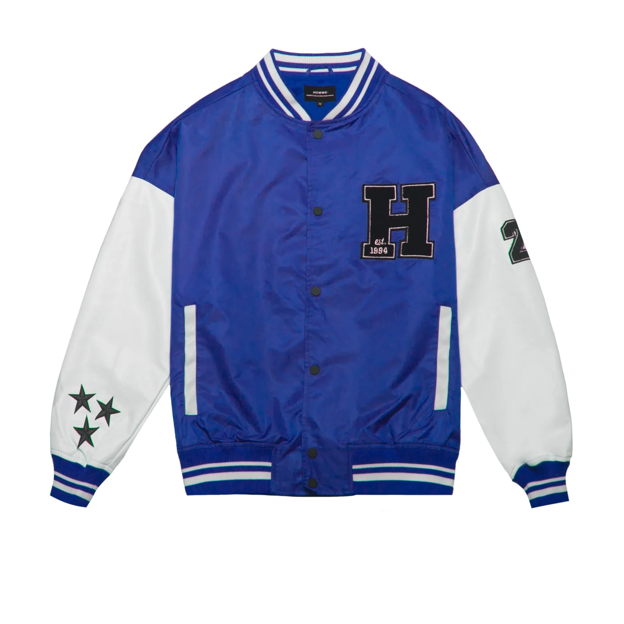 HOMME+ Varsity Jacket Blue/White