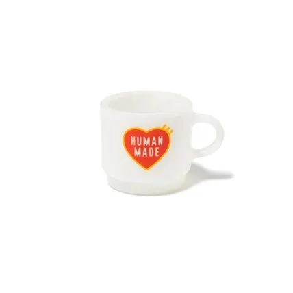 HUMAN MADE GLASS MUG - WHITE