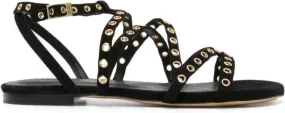 ISABEL MARANT Lipa eyelet-embellished sandals Black