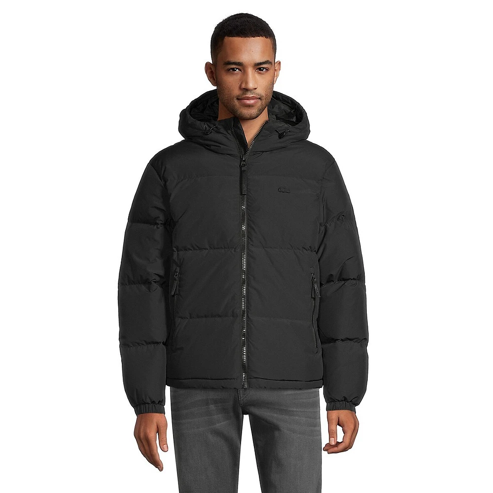 Lacoste Crocodile Back Down Puffer Coat