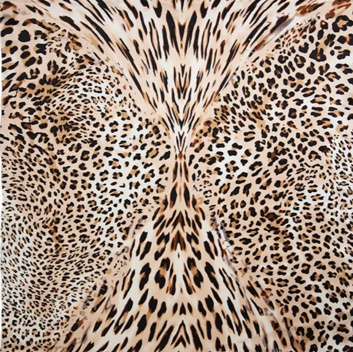 Leopard Charmeuse Silk Scarf 20