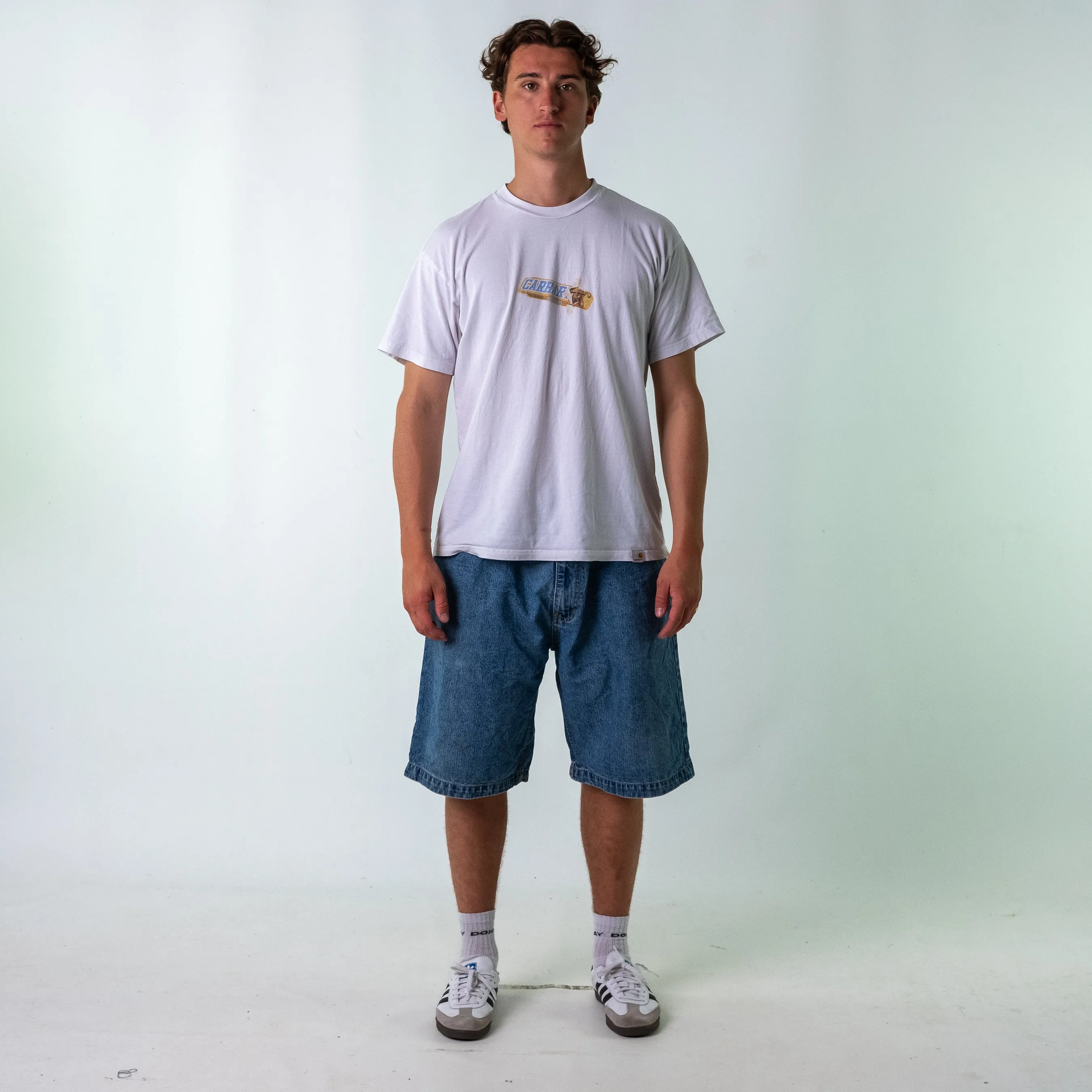 Light Blue 90s  Denim Hip Hop Jorts Shorts (38)