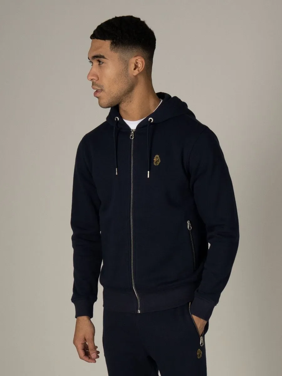 Luke 1977 Berlin Zip Hoodies Dark Navy