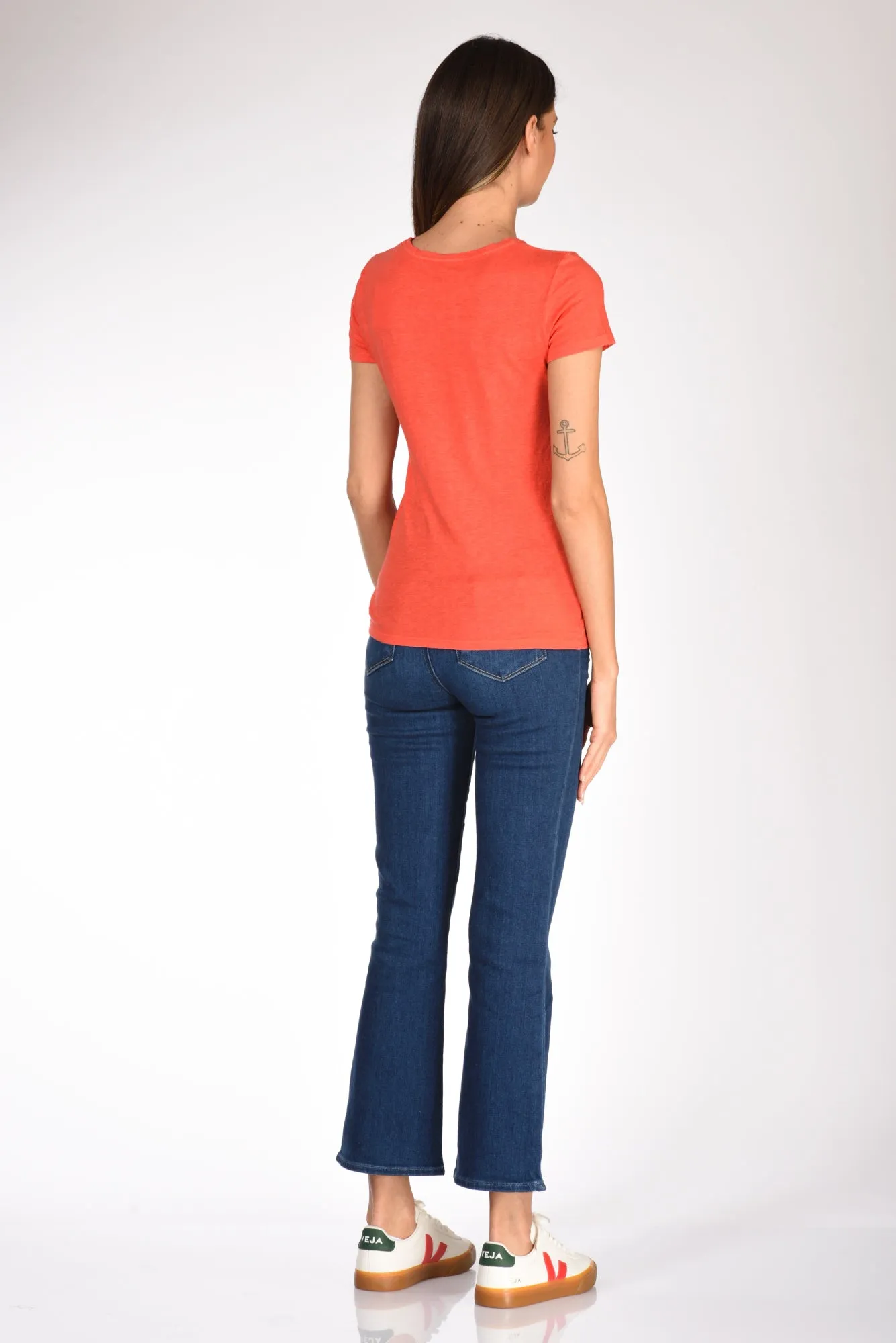 Majestic Filatures Paris Tshirt M. Corta Arancio Donna