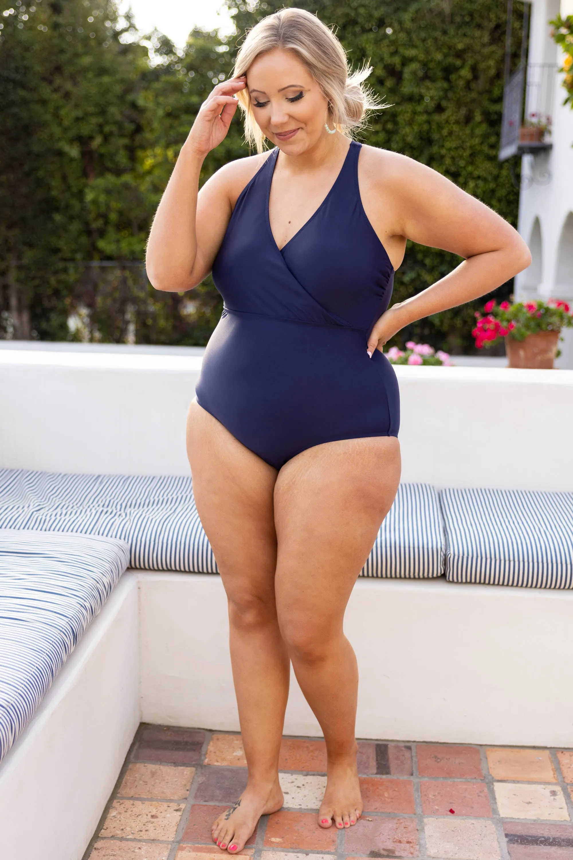 Meet You At The Sandbar Swimsuit, Navy