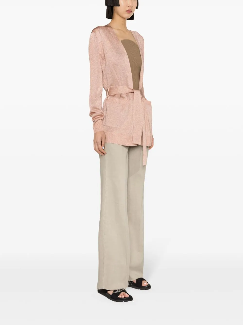 MISSONI Pink Wool Blend Cardigan for Women - SS24 Collection