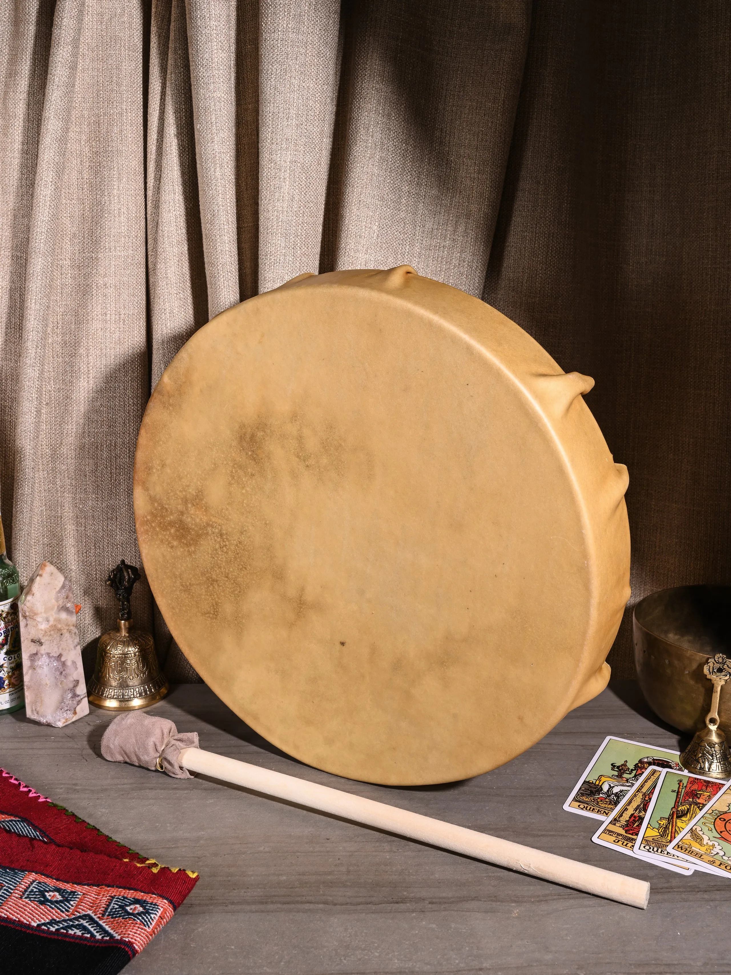 Native American Style Buffalo Hide Frame Hand Drum