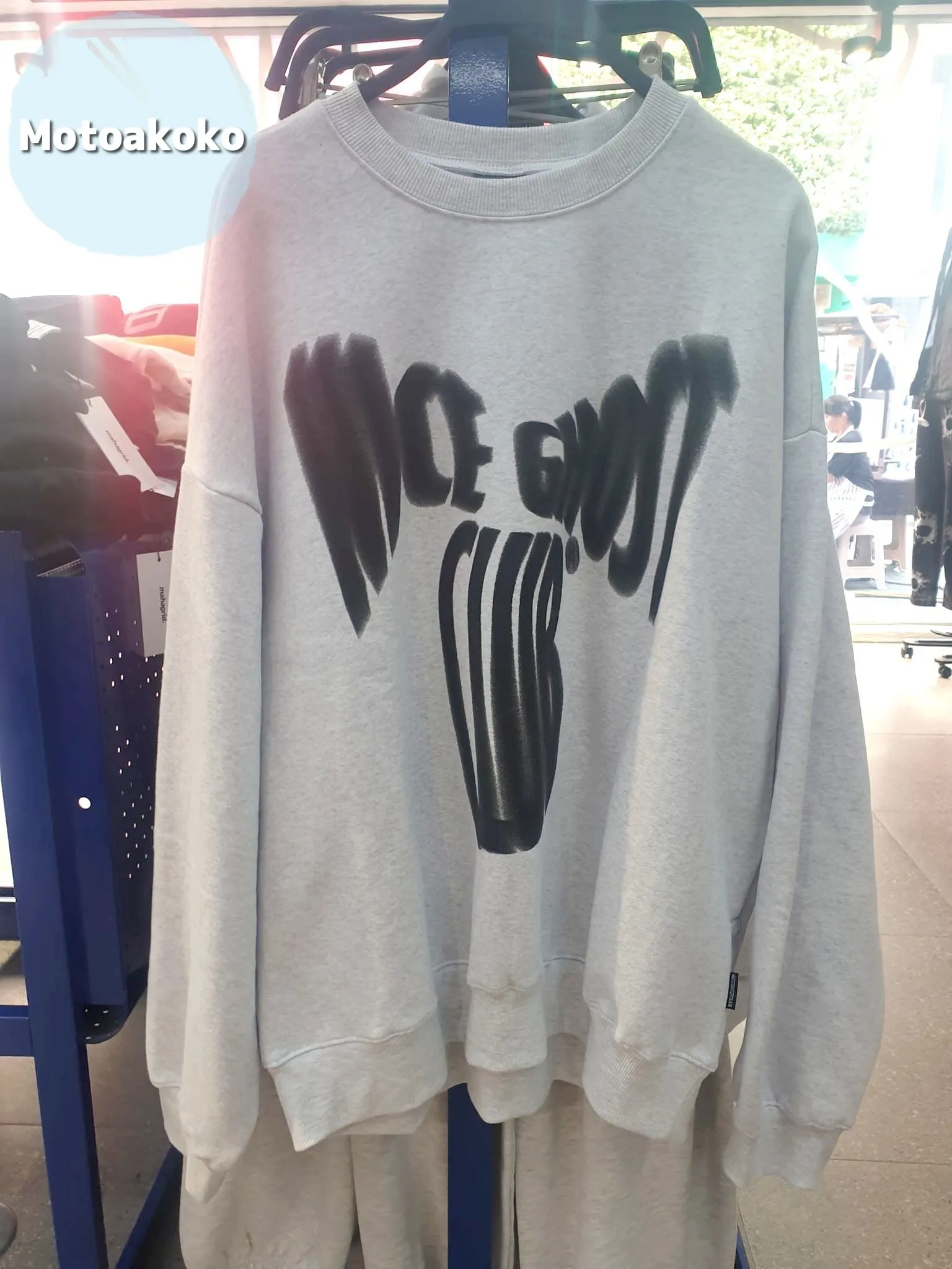 Nice Ghost Club  |Unisex Street Style Long Sleeves Oversized Sweatshirts